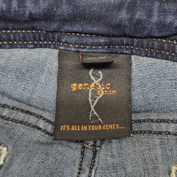 Genetic Denim THE JAMES Womens Jeans Size 28 Zip Ankle Dark Wash Skinny Low Rise - Picture 8 of 16
